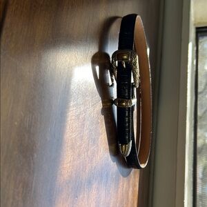 Elegant Black and Gold Women's Belt